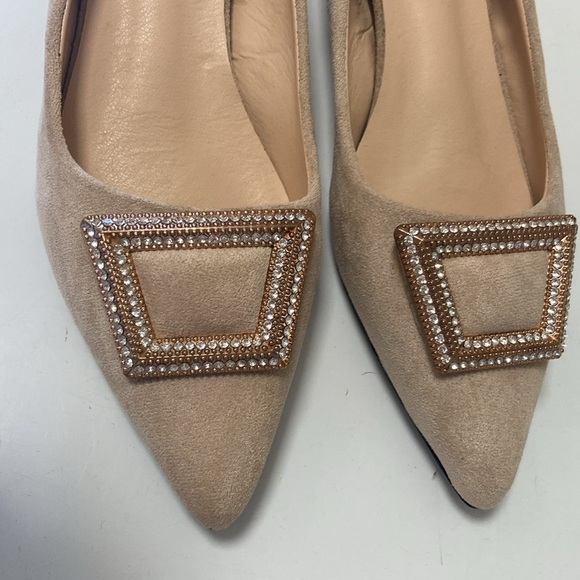 Lilang Shoes LikangxieYe Size 6 buff colored women’s flats pointed toe suede $65 - Picture 4 of 10